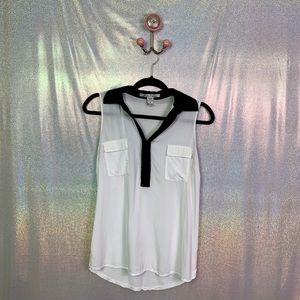 American Rag | Black & White Sleeveless Blouse